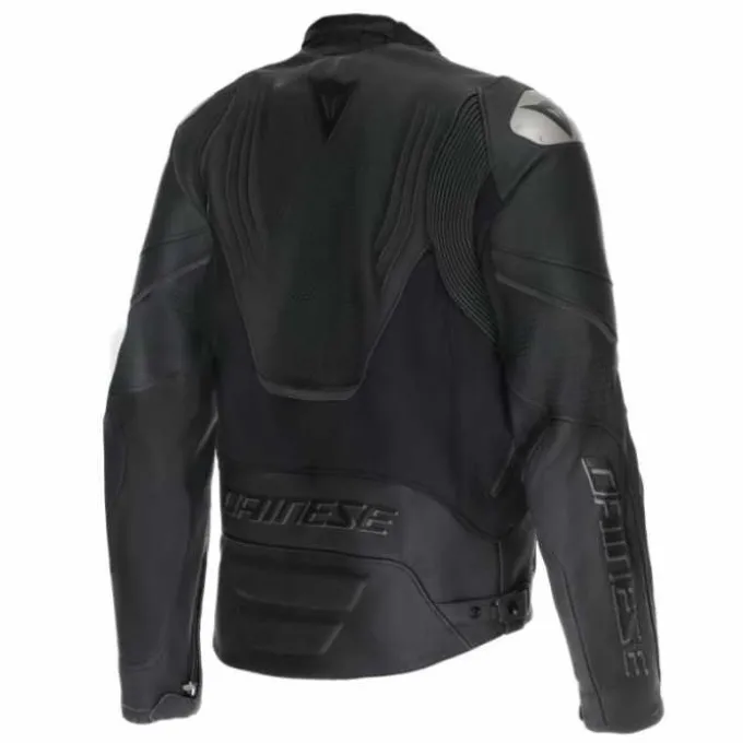 Giubbotto Racing 5 Pelle Traforato Nero