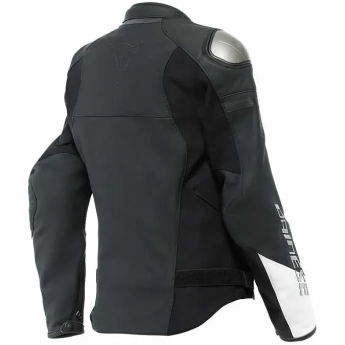 Giubbotto Rapida Lady Pelle Nero Bianco