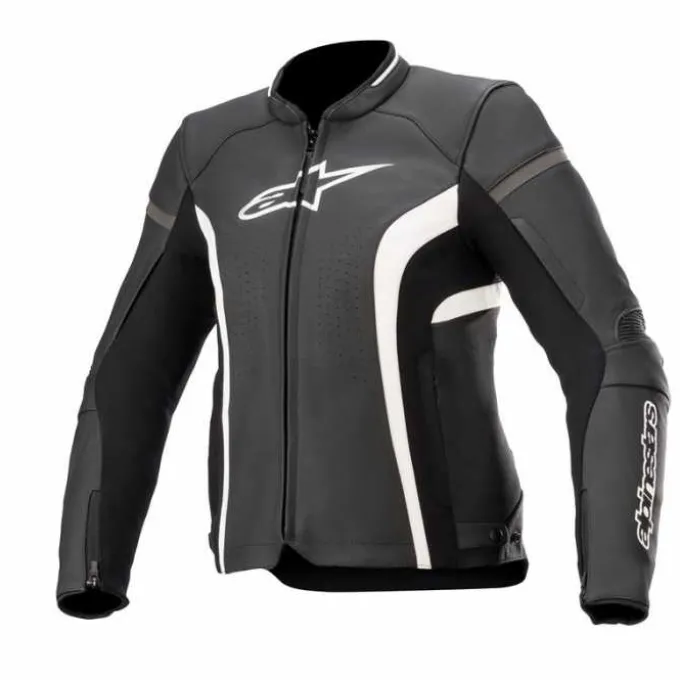 Giubbotto Stella Kira V2 Pelle Nero Bianco