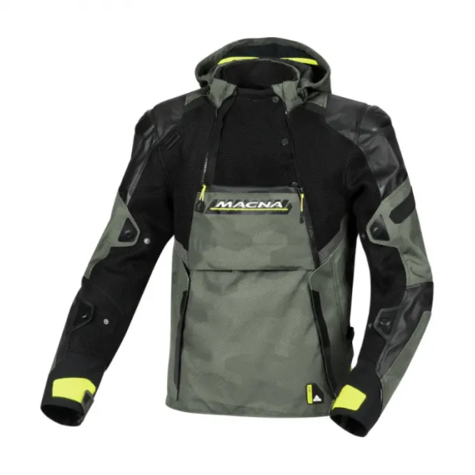 Giubbotto Tessuto Macna Bradical WP camo verde giallo nero