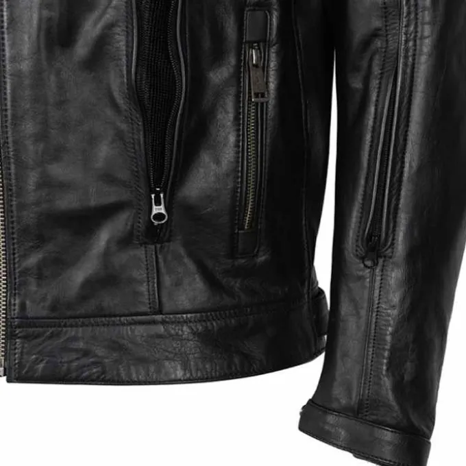Giubbotto Vento Air Pelle Nero