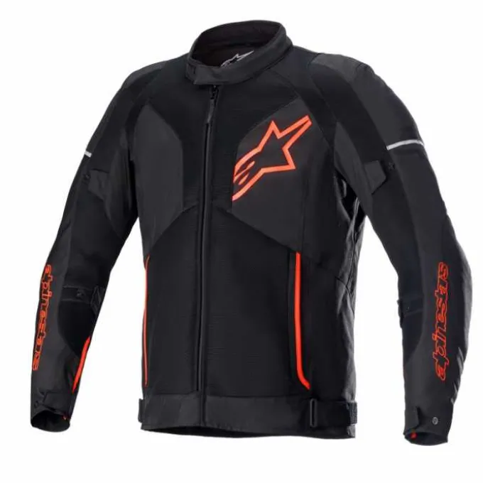 Giubbotto Viper V3 tex Nero Rosso Fluo
