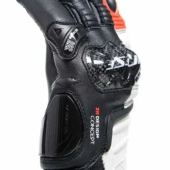 Guanto Carbon 4 Long Lady Nero Bianco Rosso Fluo