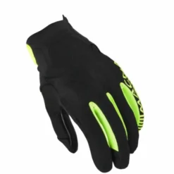 Guanto Obtain Tessuto-Pelle Nero Giallo Fluo