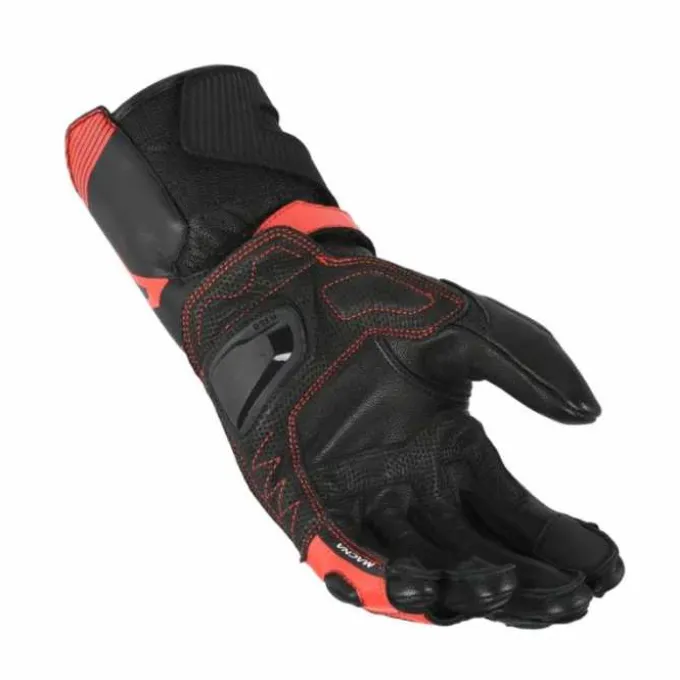 Guanto Thandor Pelle Nero Rosso
