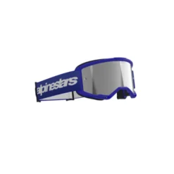 Maschera Alpinestars Vision 3 Wordmark Blu Lente Argento