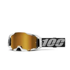 Maschera Armatic Rapidracer Bianco Lente Specchio Oro