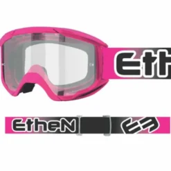 Maschera Ethen 06 Basic Fuxia Nero Lente Trasparente