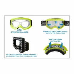 Maschera Ethen 06 Basic Giallo Nero Lente Trasparente