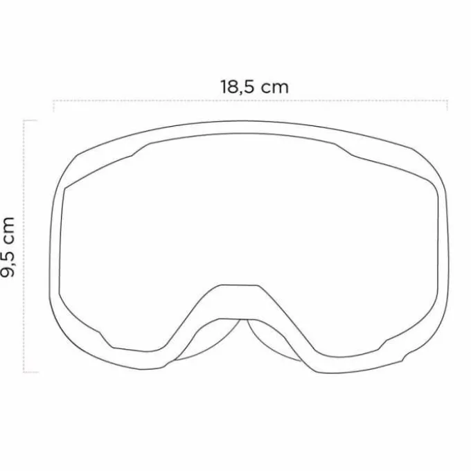 Maschera Ethen 06 Basic Nero Bianco Lente Trasparente