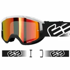 Maschera Ethen 06 Evolution Nero Bianco Lente Rossa