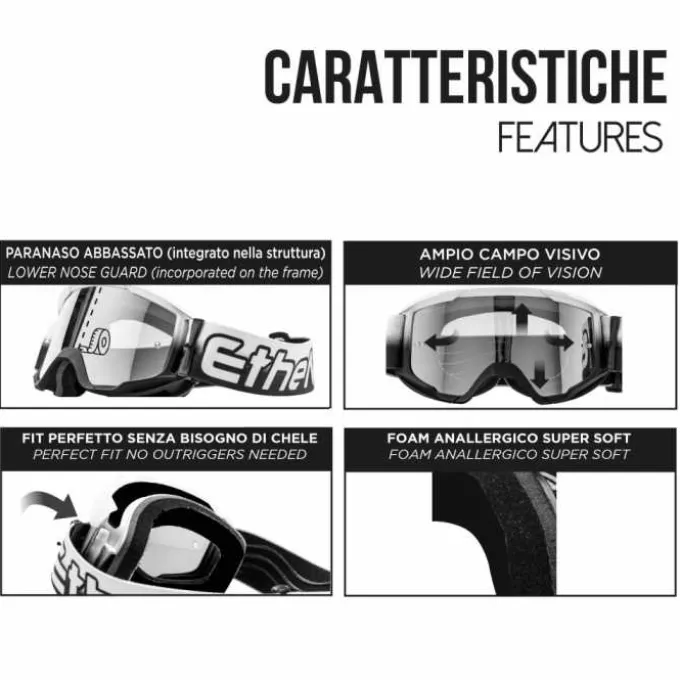 Maschera Ethen 06 Evolution Nero Lente Rossa