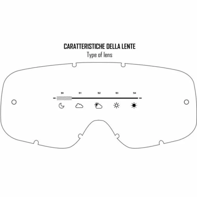 Maschera Ethen MX65 Bambino Nero Bianco