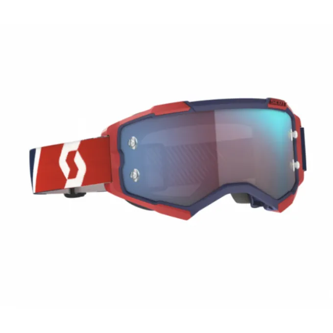 Maschera Fury Rosso Blu Lente Blu