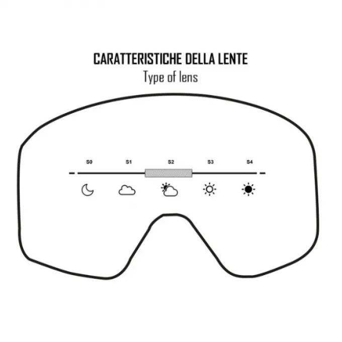 Maschera Magnetic Ethen MAG34 Nero Giallo Lente Rossa