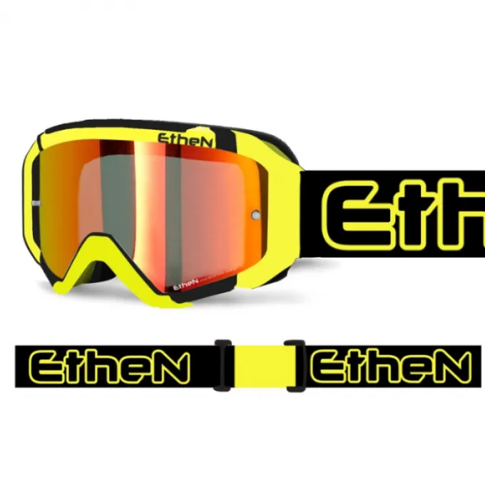 Maschera Medium 05Primis Nero Giallo Lente Rossa