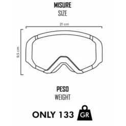 Maschera Medium 05Primis Nero Giallo Lente Rossa