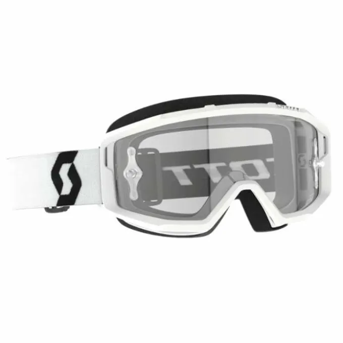 Maschera Primal Bianco Nero Lente Trasparente