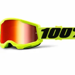 Maschera Strata 2 Giallo Lente Specchio Rossa