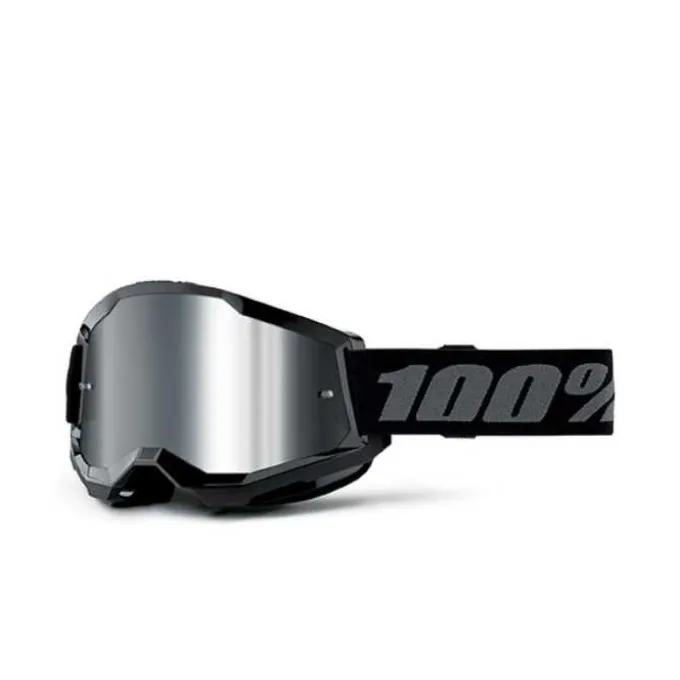 Maschera Strata 2 Nero Lente Specchio Argento KIDS