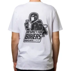 T-shirt Ducati Respect for Bikers bianco nero