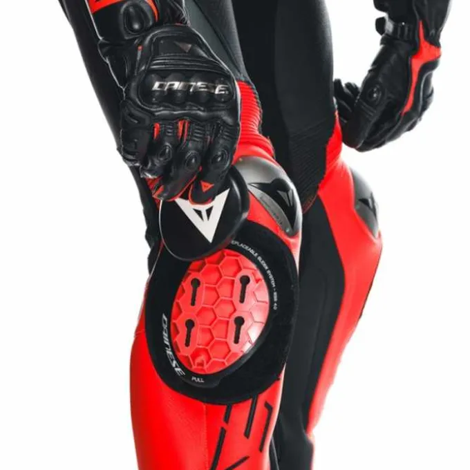 Tuta Audax D-zip Prof Estiva Nero Rosso Fluo Grigio
