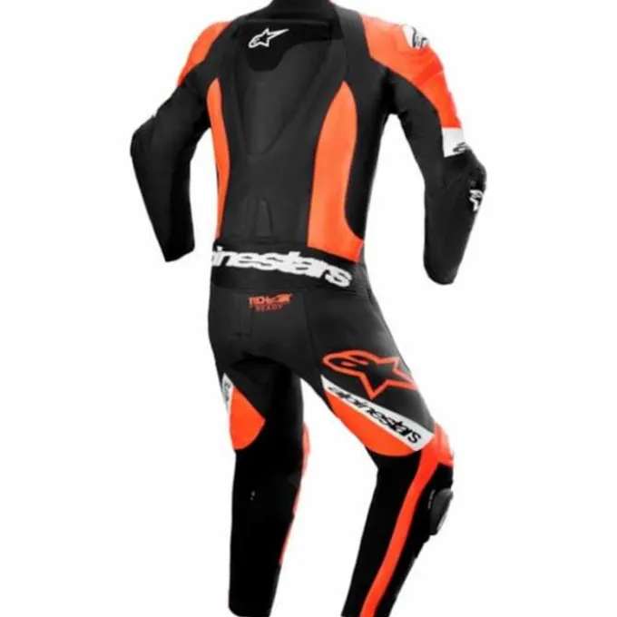 Tuta Missile V2 Ward Prof. Nero Rosso Fluo